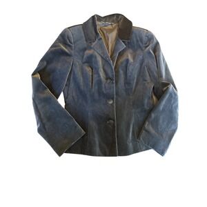 Laura Ashley Womens Cotton & Modal‎ Velvet Blazer Jacket UK 12 US 8